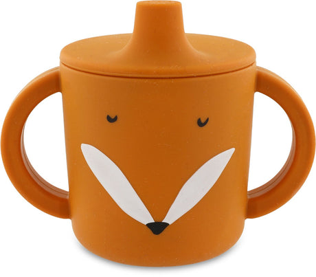 Kubek niekapek Trixie - mr. fox - kubek do picia dla dziecka - kubek zapobiegający rozlewaniu - dla dzieci od 4 miesiąca - wykonany z silikonu - można myć w zmywarce