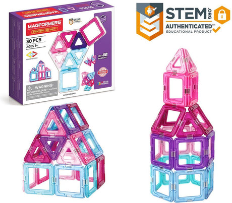 Magformers inspirują - zestaw do budowania 14 elementów - zabawki magnetyczne - zabawki 3,4,5,6,7 lat chłopcy i dziewczęta - zabawki Montessori - zabawki edukacyjne - zabawki konstrukcyjne