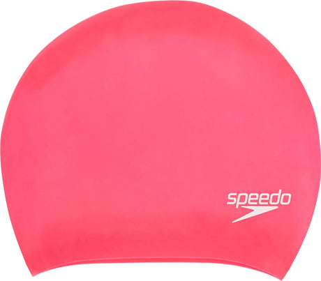 Czapka z długimi włosami Speedo, różowa czepek pływacki unisex - rozmiar jeden rozmiar