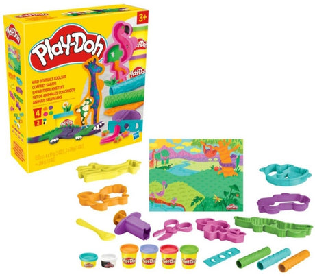 Zestaw gliniany Playdoh z kolorowymi dzikimi zwierzętami - Zestaw gliniany Playdoh Animal