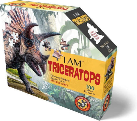 Puzzle Madd Capp Triceratops 84 cm karton brązowy 100 szt
