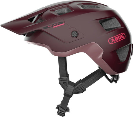 Kask rowerowy Abus modrop wildberry red l - 57-61 cm - czerwony - odpowiedni do użytku na rowerach górskich - 360 g