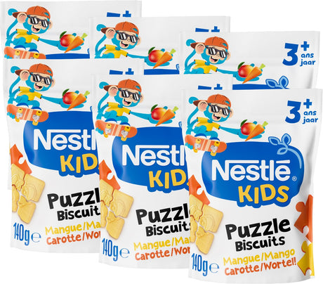 Puzzle dla dzieci Nestlé Biscuit Mango Marchew - przekąska dla dzieci - 3+ lata - 6 x 140g