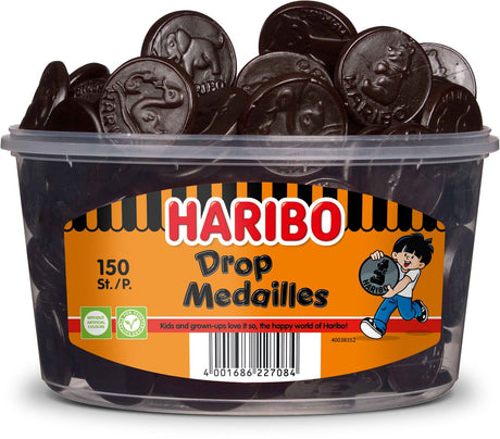 Medal lukrecjowy Haribo - lukrecja - silos 150 sztuk