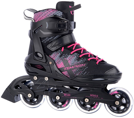Rolki damskie Tempish wox 2.0 - 84mm - fitness - czarno-różowe - rozmiar 38