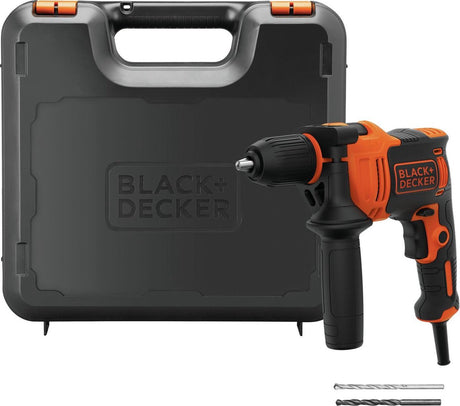Wiertarka udarowa Black+decker 550w, 1 bieg, walizka - beh550k-qs