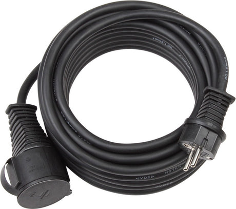 Przedłużacz Brennerstuhl ip44 (kabel 10 m, h07rn-f 3g2,5, do użytku na zewnątrz i do stosowania na budowach) czarny