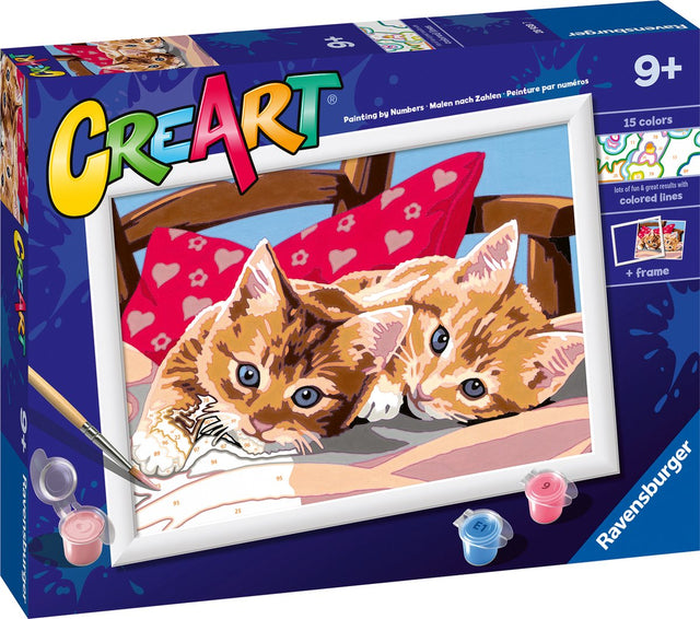 Ravensburger stworzył dwa pluszowe koty - malowanie po numerach dla dzieci