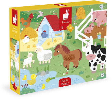 Janod - puzzle dotykowe - farma