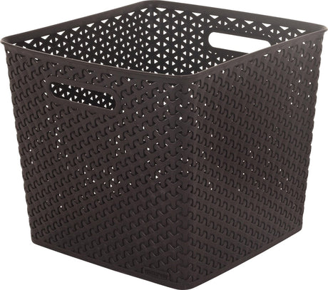 Curver my style vierkante mand 25l - donkerbruin