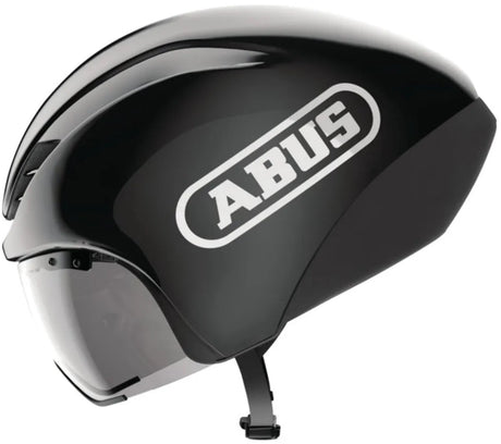 Kask rowerowy Abus Gamechanger tt 1.1 błyszczący czarny l - 57-61 cm - czarny - odpowiedni do stosowania w rowerach do jazdy na czas - 390 g