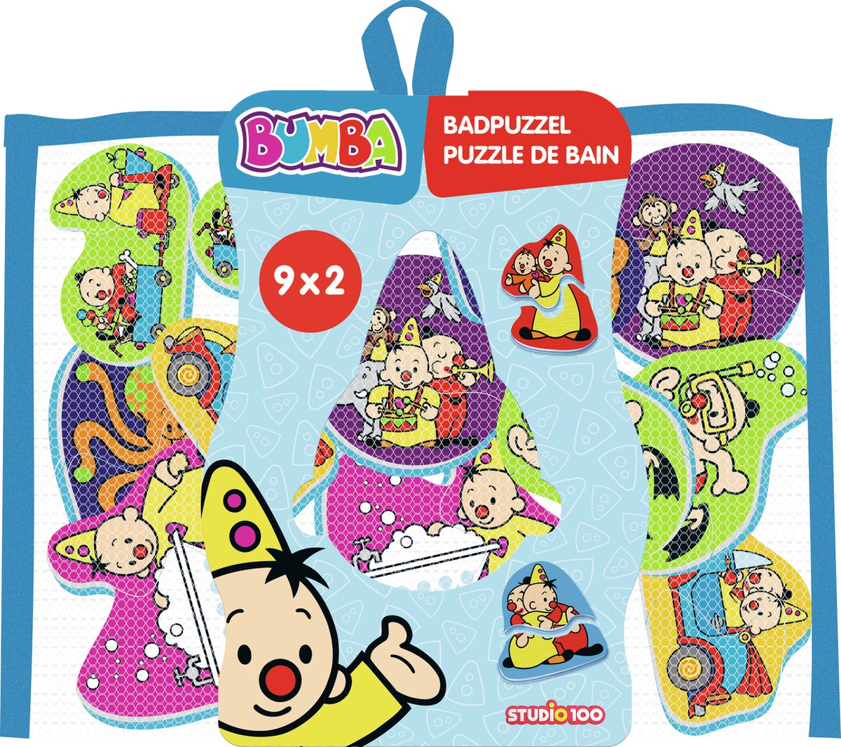 Puzzle do kąpieli Bumba - 9 puzzli do kąpieli z 2 części - przykleja się do krawędzi wanny