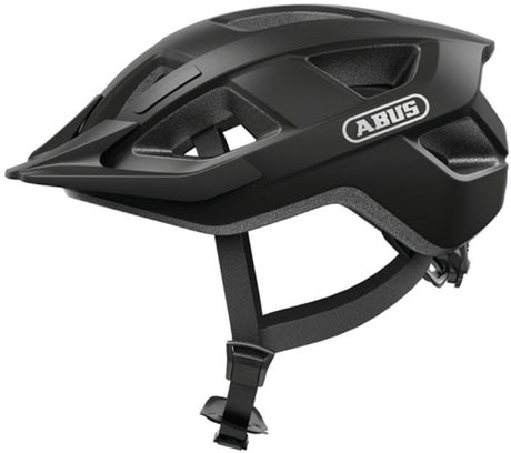 Kask rowerowy Abus aduro 3.0 led aksamitny czarny l - 58-62 cm - czarny - nadaje się do stosowania na rowerach elektrycznych - rowerach miejskich - 335 g