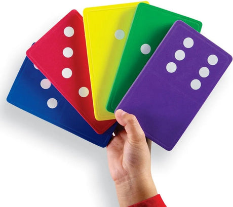 Materiały edukacyjne jumbo z miękkiej pianki domino (28 szt.) - 3+
