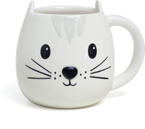 Kubek do picia Balvi kotek biały, ceramiczny