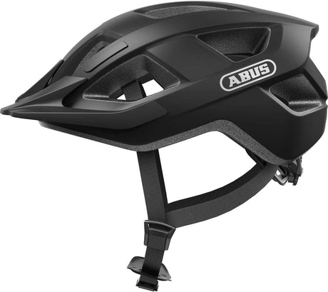 Kask rowerowy Abus aduro 3.0 led aksamitny czarny m - 52-58 cm - czarny - nadaje się do stosowania na rowerach elektrycznych - rowerach miejskich - 315 g