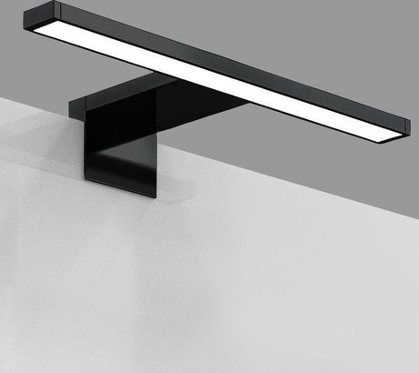 B.k.licht - lampa lustrzana led - czarna - lampa łazienkowa - oświetlenie lustrzane - l: 30cm - ip44 - 4000k - 780 lumenów - 5w led