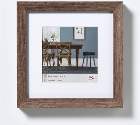 Walther fiorito - rama drewniana mdf - rozmiar zdjęcia 20x20 cm - orzech