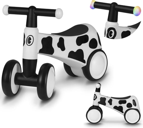 Rowerek biegowy Lionelo Sammy - 4 koła - oświetlenie w uchwytach - od 1 roku życia - wyjątkowo wygodne siodełko - antypoślizgowe uchwyty - ergonomiczny kształt - kolorowe motywy zwierzęce - chłopcy dziewczęta - można złożyć bez użycia narzędzi