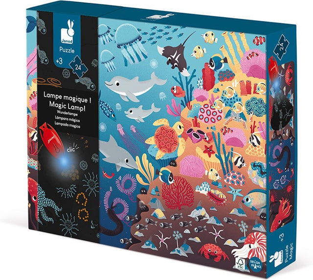 Janod - magiczne puzzle - ocean - 24 elementy