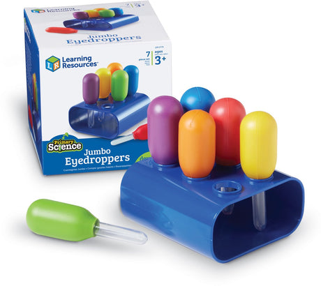 Materiały edukacyjne, duże krople do oczu Primary Science® ze stojakiem – 3+