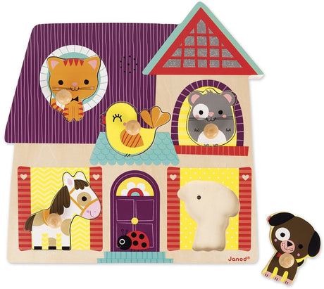 Janod - puzzle muzyczne - moi mali przyjaciele - 5 elementów