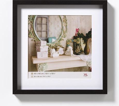 Walther Stockholm - Drewniana rama 3D MDF - rozmiar zdjęcia 40x40 cm - czarna