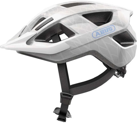 Kask rowerowy Abus aduro 3.0 led biały art m - 52-58 cm - biały - nadaje się do użytku na rowerach elektrycznych - rowerach miejskich - 315 g