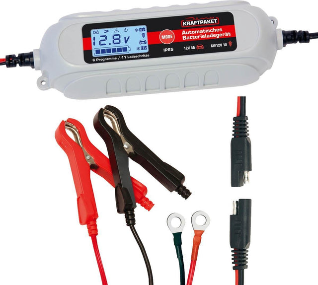 Dino druppellader acculader 12v - 6 12 volt - 4a - 11-staps volautomatisch