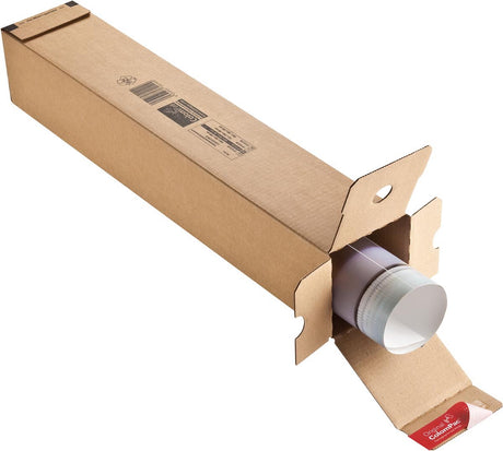 Prostokątna tuba transportowa Colombac, ft 430 x 108 x 108 mm, brązowa 10 sztuk