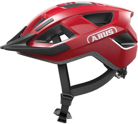 Kask rowerowy Abus aduro 3.0 led blaze czerwony m - 52-58 cm - czerwony - nadaje się do użytku na rowerach elektrycznych - rowerach miejskich - 315 g
