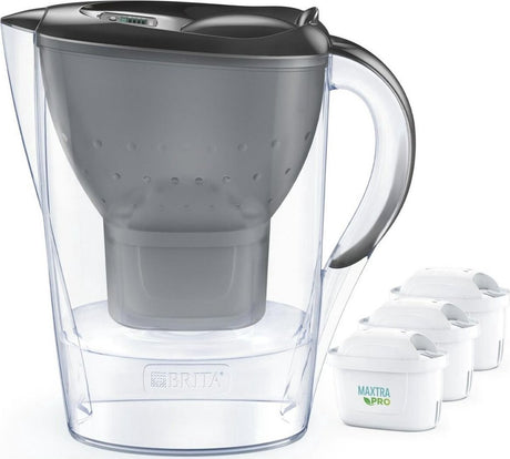 2978 dzbanek z filtrem brita marella +3 maxtra pro pp szary polipropylen 2,4 l 150 l