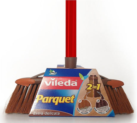 Vileda 2w1- szczotka do parkietu szczotka do parkietu ze stiehlem
