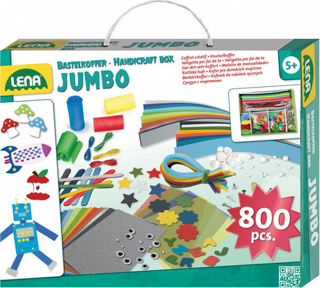 Zestaw do rękodzieła Lena jumbo junior - 35,5cm - turkusowy karton - 800 sztuk
