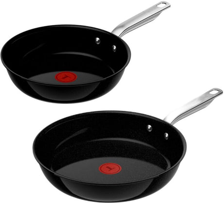 Tefal Experience Ceram - zestaw patelni - 24 28 cm - rdzeń fusion - ceramiczny - indukcyjny - ergonomiczny - bez pfas