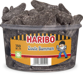 Haribo Słone Bomby - kwaśne cukierki o smakach owocowych - silos 150 sztuk
