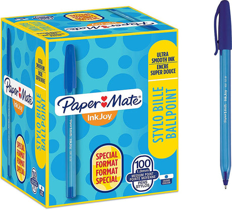 Paper Mate inkjoy 100szt długopisów | punkt średni (1,0 mm) | niebieski | 100 sztuk