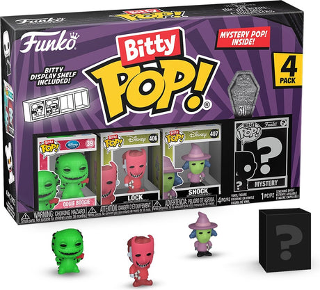 Funko koszmar przed świętami - bitty pop! 4-pakowe figurki kolekcjonerskie boogie boogie 2,5 cm - wielokolorowe