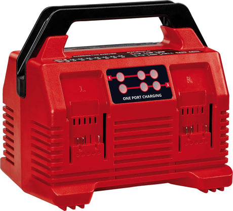 Ładowarka Einhell quattro - power x-change - 18 v - pojemność ładowania: 4a - równoległe ładowanie 2x2 akumulatorów - tryb odświeżania - pasuje do wszystkich akumulatorów Power x-change