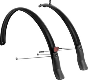 Zestaw błotników XLC MG-F05 do roweru miejskiego - 28 cali 51 mm - PVC - odpowiedni do miejskiego roweru turystycznego