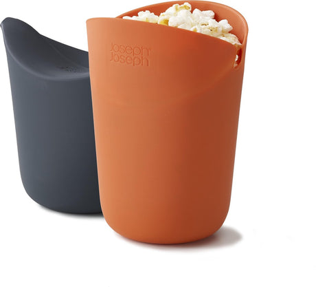 Urządzenie do robienia popcornu Joseph Joseph M-Cuisine – 2-częściowy zestaw silikonowych kubków do kuchenki mikrofalowej