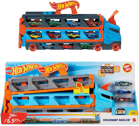 Zestaw do zabawy z naczepą żużlową Hot Wheels - zabawkowy pojazd
