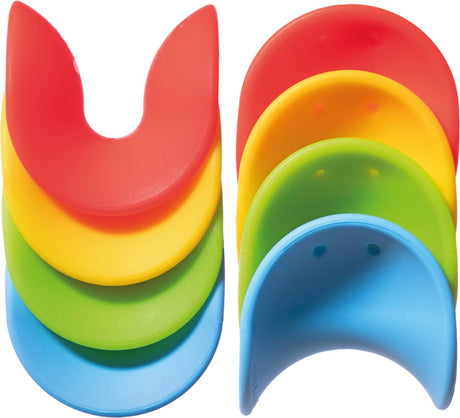 Moluk ulu zestaw 4 sztuki w tropikalnych kolorach średnica 5,4 cm, w pudełku, 0+
