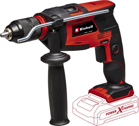 Akumulatorowa wiertarka udarowa Einhell te-id 18 li solo - power x-change - 18 v li-ion - wiertarki i wiertarki udarowe - max. zdolność wiercenia w betonie: 13 mm - bezkluczowy uchwyt wiertarski: 13 mm - bez klucza akumulator i ładowarka