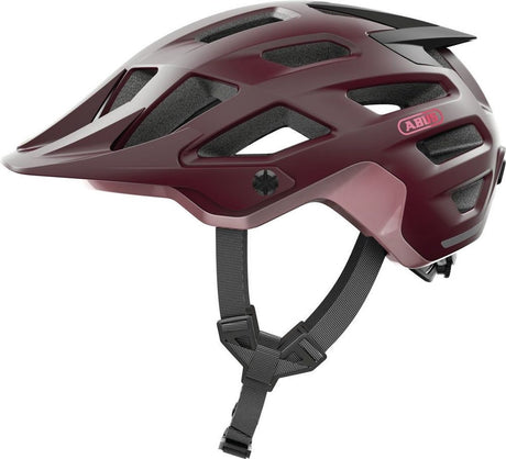 Kask rowerowy Abus moventor 2.0 wildberry red s - 51-55 cm - czerwony - odpowiedni do użytku na rowerach górskich - 295 g