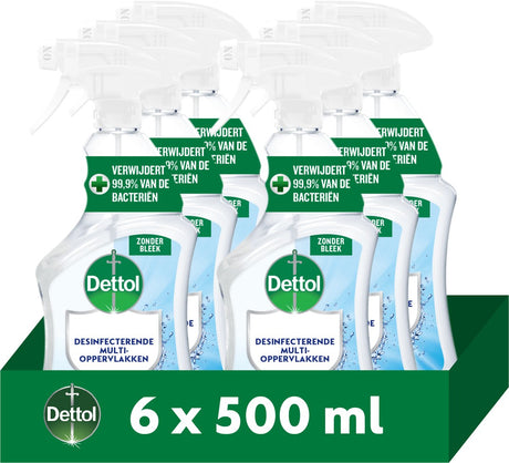 Dettol dezynfekujący uniwersalny spray do czyszczenia wielu powierzchni - 6 x 500 ml - opakowanie ekonomiczne