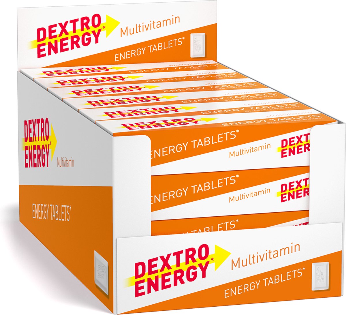 Dextro Energy Multiwitamina - 24 x 14 sztuk - tabletki dekstrozowe z 10 witaminami - dekstroza - szybkie cukry