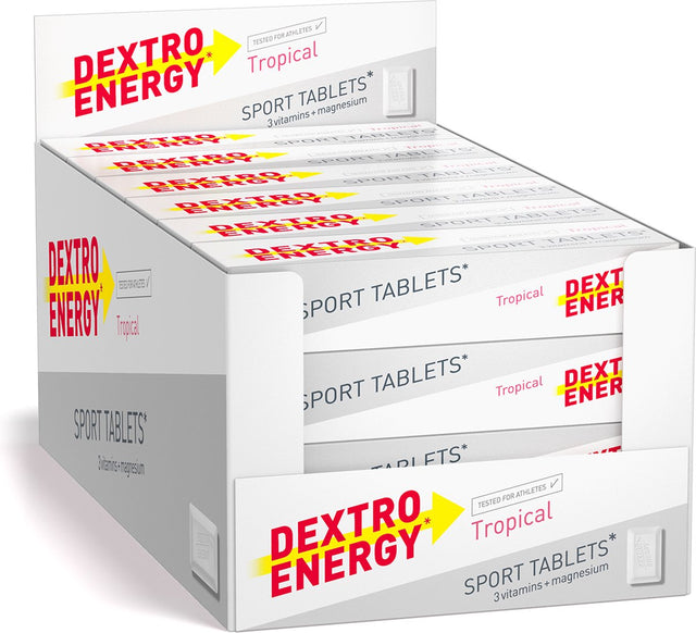 Tabletki Dextro Energy Sport - 24 x 14 sztuk - tabletki dekstrozowe z witaminą C, B1 B6 - tabletki dekstrozowe z magnezem - szybkie cukry