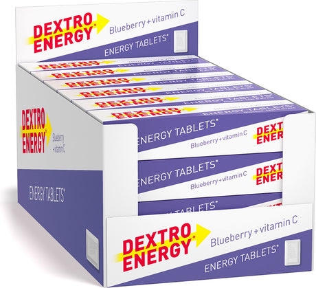 Dextro Energy Blueberry - 24 x 14 sztuk - tabletki dekstrozowe z witaminą C - dekstroza - cukry szybkie