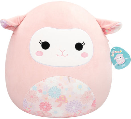 Squishmallows Jazwares - duży plusz (lala - różowa owieczka z kwiatowym nadrukiem na brzuchu i uszach) - plusz 40cm